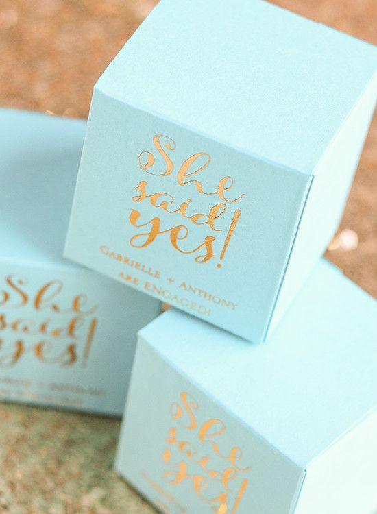 Cute Ideas For Engagement Party
 Blue & Gold “She Said Yes” Engagement Party Ideas Cute