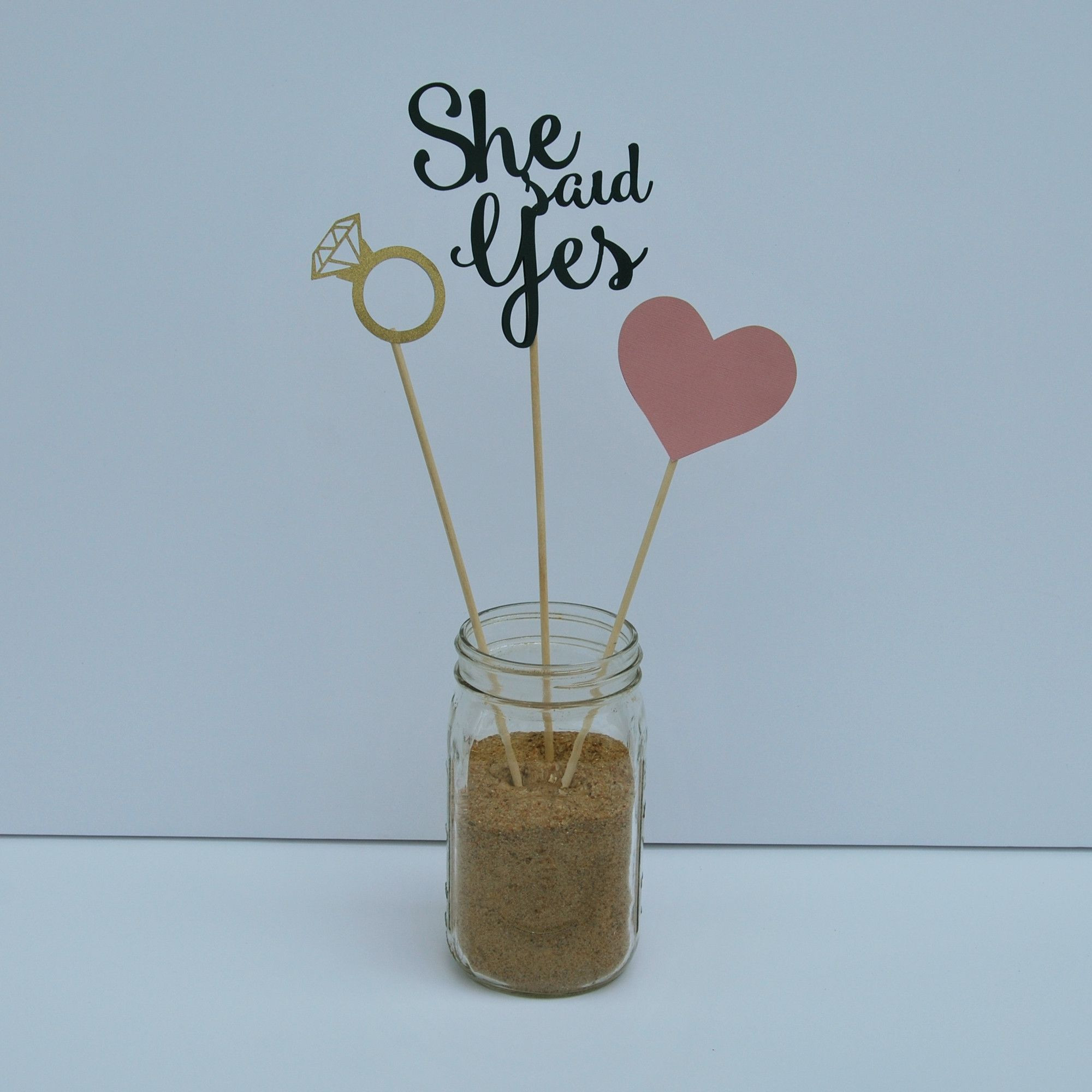 Cute Ideas For Engagement Party
 "She Said Yes" Engagement Party Centerpiece for Pinterest