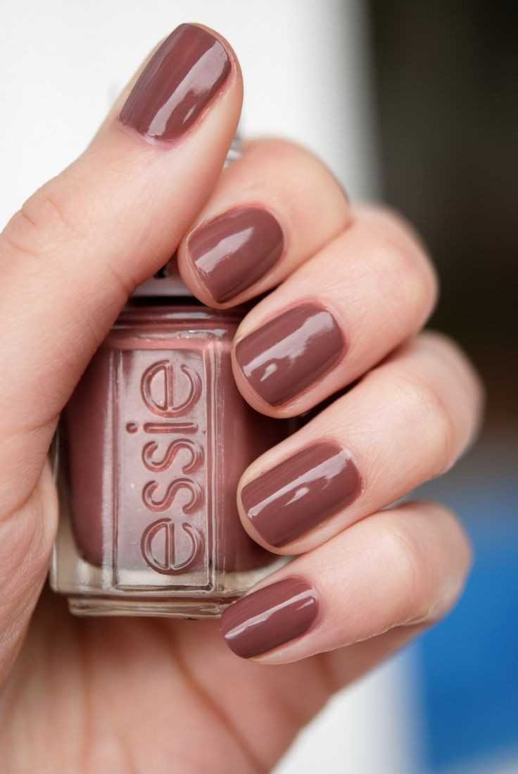 Cute Nail Colors For Brown Skin
 Over The Knee Essie shimmery cocoa brown nail polish