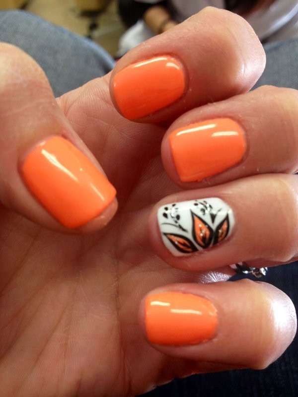 Cute Nail Colors For Summer
 47 Summer Orange Colors Nails Art Design Koees Blog