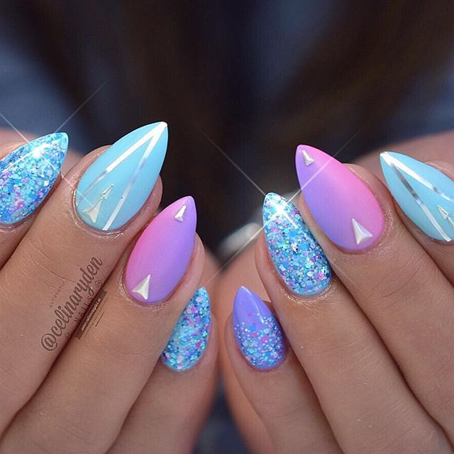 Cute Nail Colors For Summer
 Wouldn t like them so pointy but cute