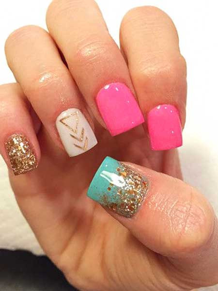 Cute Spring Nail Colors
 White Ring Finger Nail Art Design Styles 2017