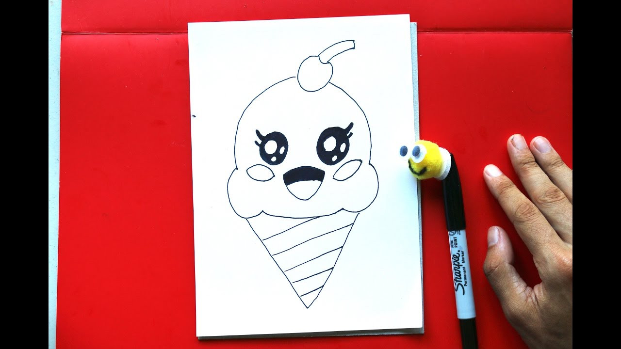 Cute Stuff For Kids
 How to Draw Cute Ice Cream Cone Easy Things to Draw