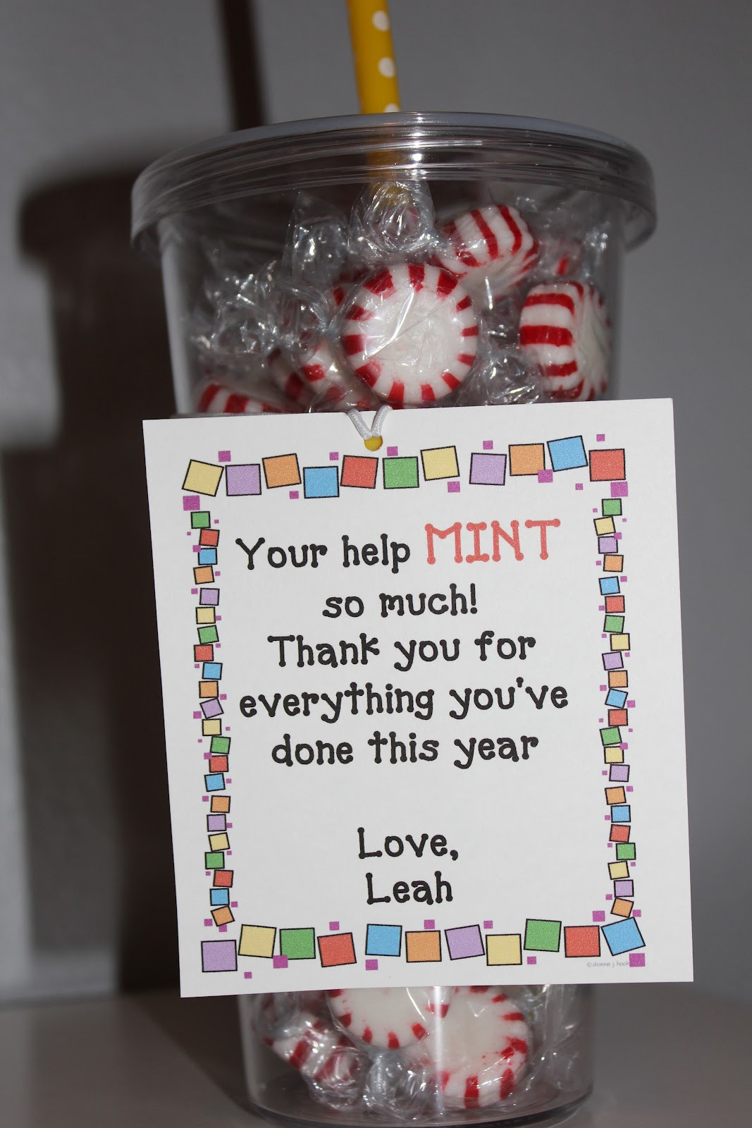 Cute Thank You Gift Ideas
 simply made with love End of the Year Gifts