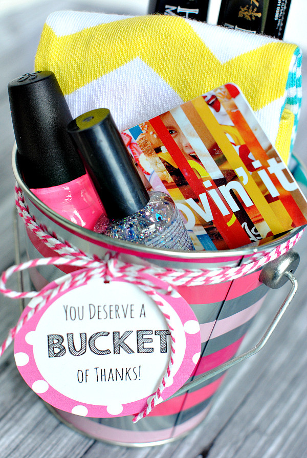 Cute Thank You Gift Ideas
 Thank You Gift Ideas Bucket of Thanks Crazy Little Projects