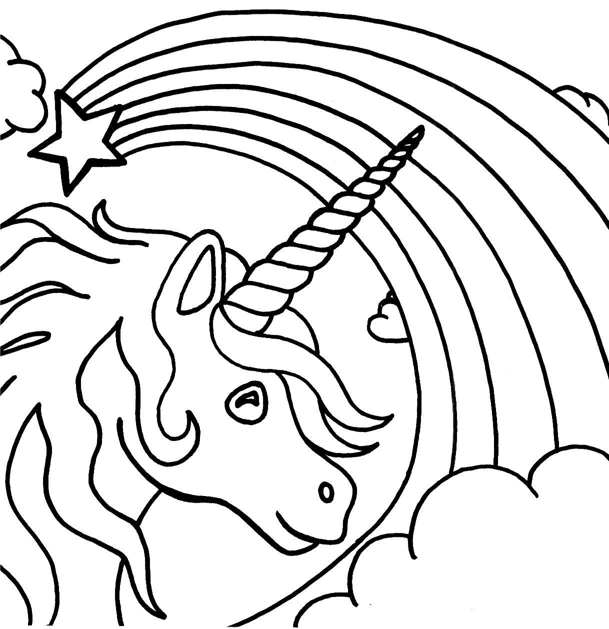 Cute Unicorn Coloring Pages For Kids
 Free Printable Unicorn Coloring Pages For Kids
