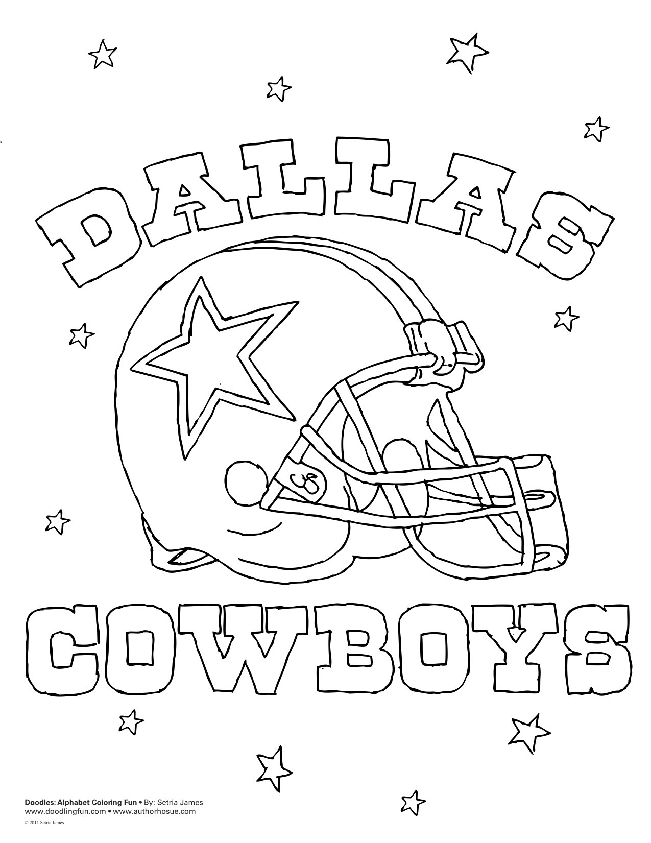 Dallas Cowboys Coloring Pages To Print
 Football Fans Coloring Sheet