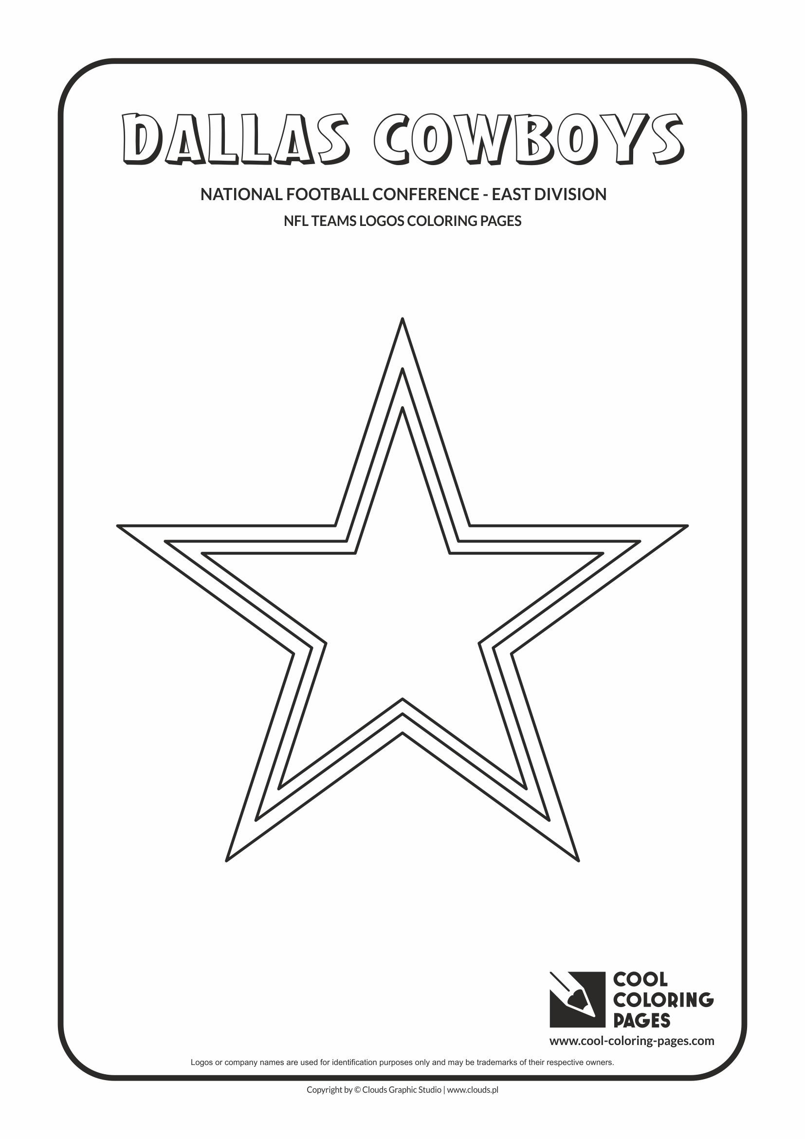 Dallas Cowboys Coloring Sheet
 Cool Coloring Pages NFL teams logos coloring pages Cool