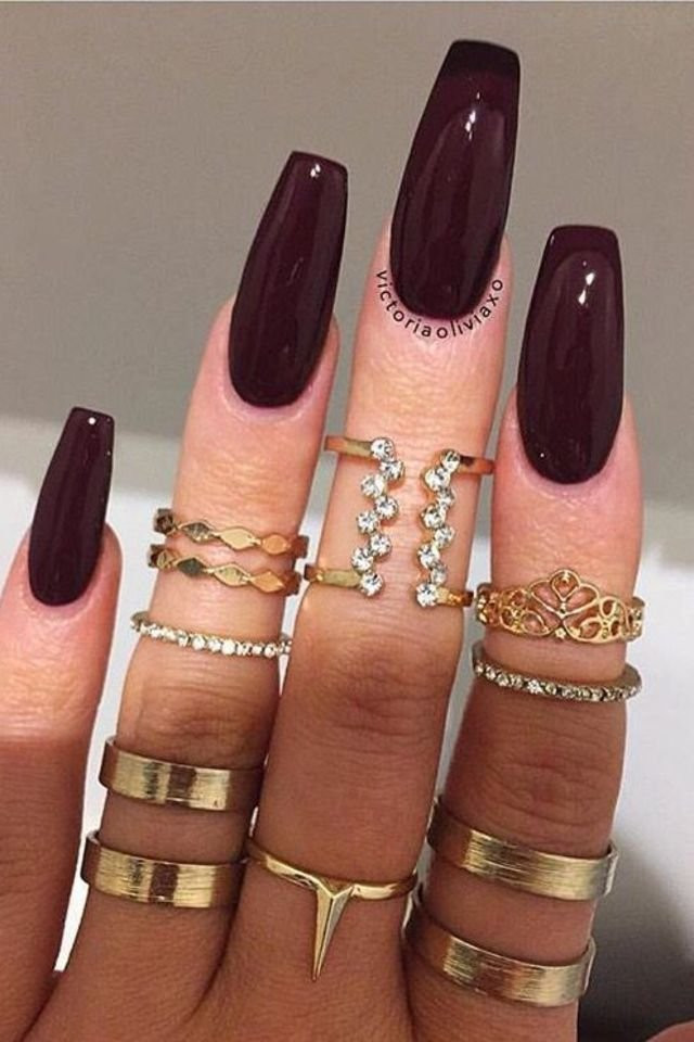 Dark Colors Nail Designs
 25 s of Burgundy Nail Designs for a Very Chic Winter