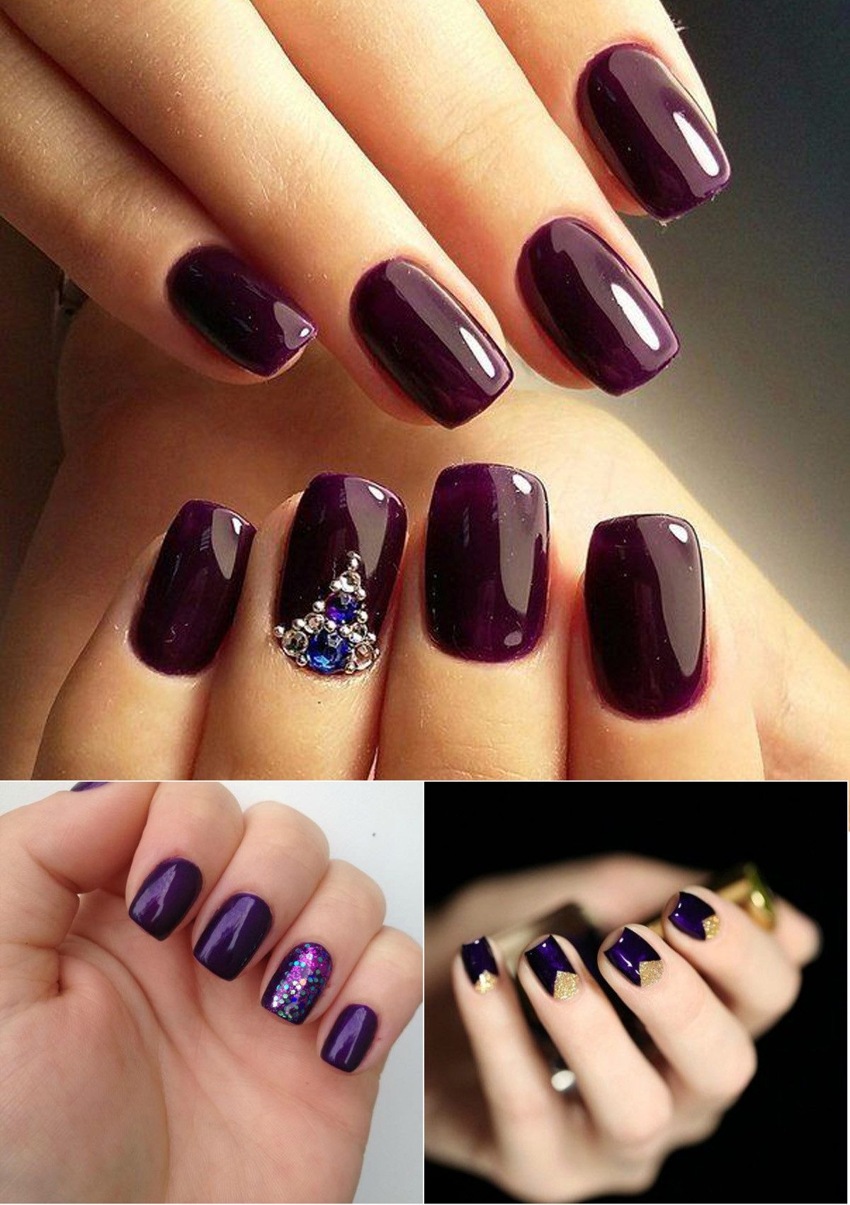 Dark Colors Nail Designs
 Try Fabulous Purple Nail Art Designs Top Beauty Magazines