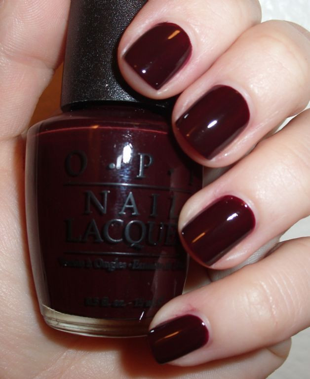 Dark Red Nail Colors
 Hollywood and Wine OPI This oxblood color is rich and