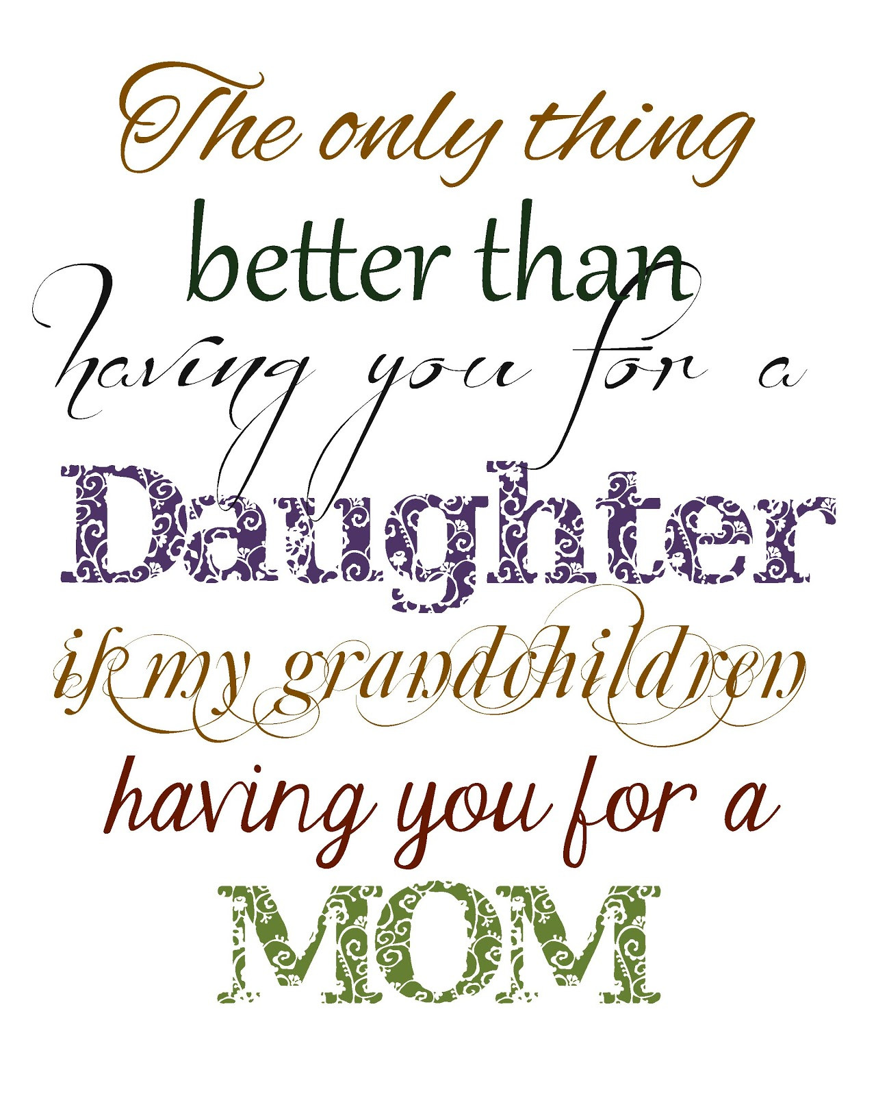 Daughter Quote To Mother
 Full of Great Ideas Christmas in September Free