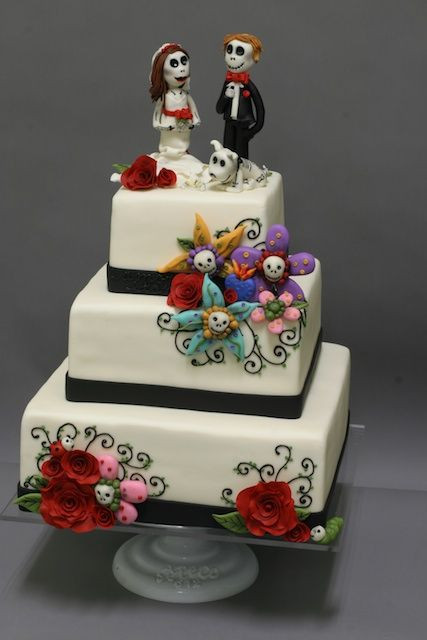Day Of The Dead Wedding Cakes
 17 Best images about Day of the Dead Desserts on Pinterest