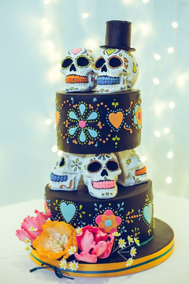 Day Of The Dead Wedding Cakes
 Mexican Day of the Dead Wedding on Halloween 91 in 2019