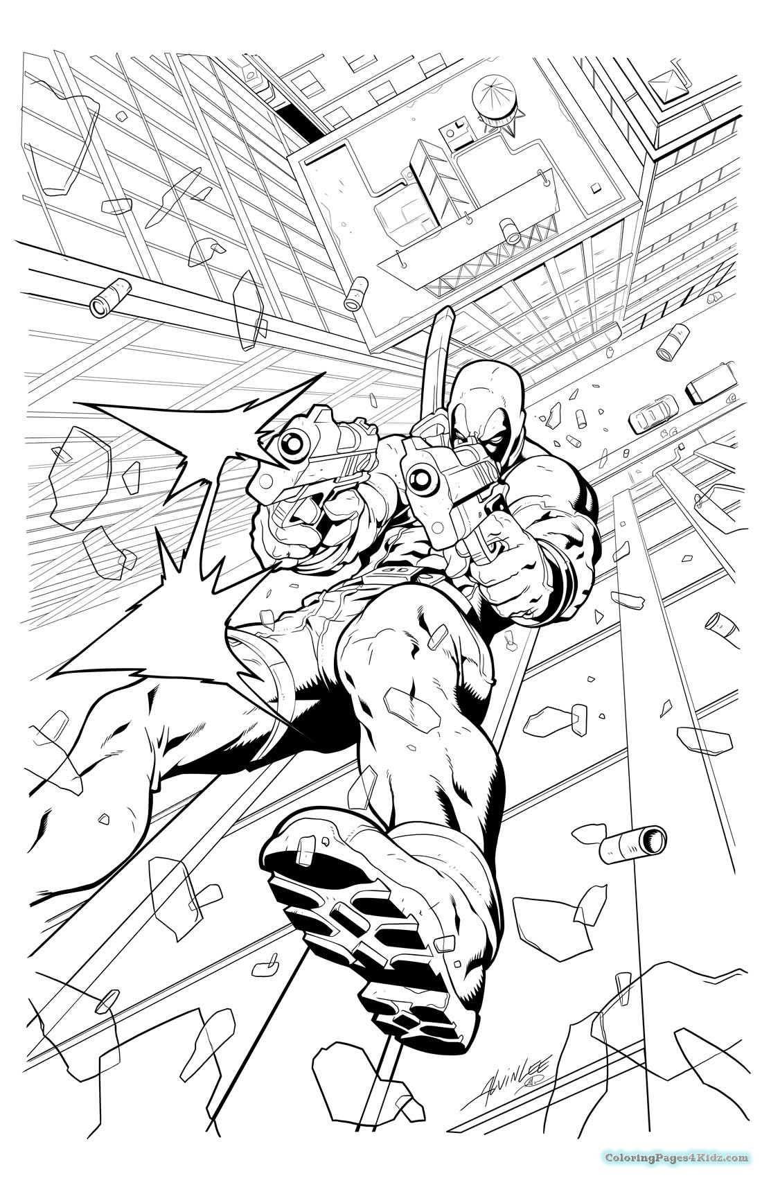 Deadpool Coloring Pages For Kids
 Legp Deadpool Coloring Pages