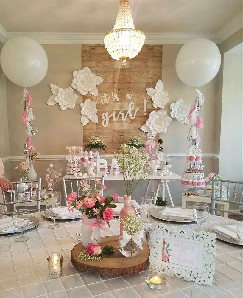 Decorating Ideas For Girl Baby Shower
 It s a Girl Baby Shower CatchMyParty in 2019