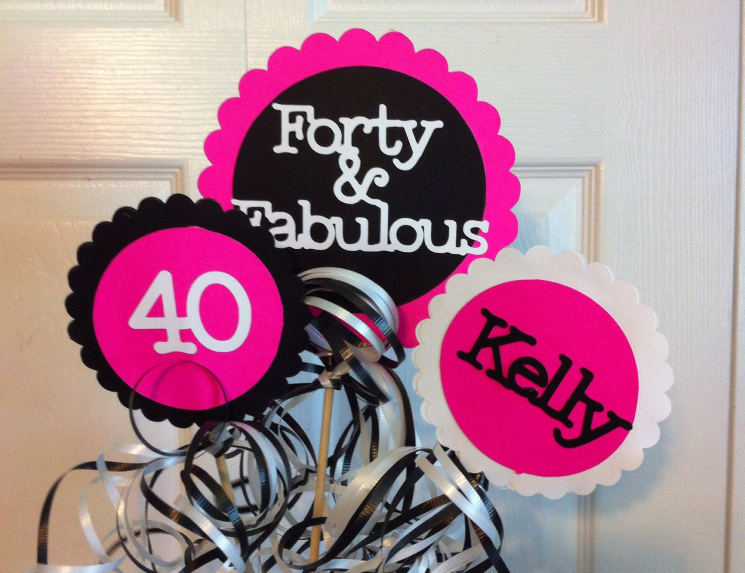 Decorations For 40th Birthday
 40th Birthday Decorations 3 piece Centerpiece Sign Set with