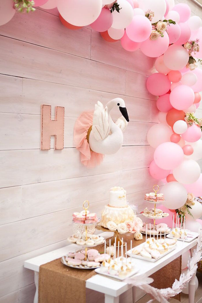 Decorations For Birthday Party
 Kara s Party Ideas Magical Sweet Swan Birthday Party