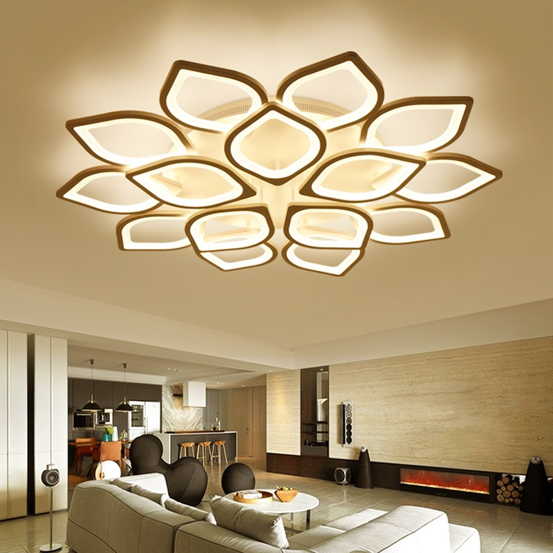 Decorative Lights For Living Room
 Acrylic Flush LED Ceiling Lights White Light Frame Home