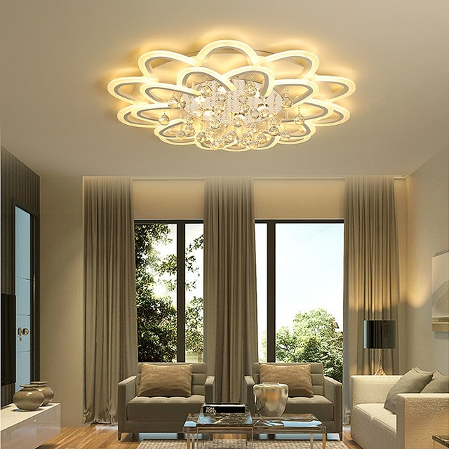 Decorative Lights For Living Room
 Led crystal ceiling lamp For Living room Bedroom Kitchen