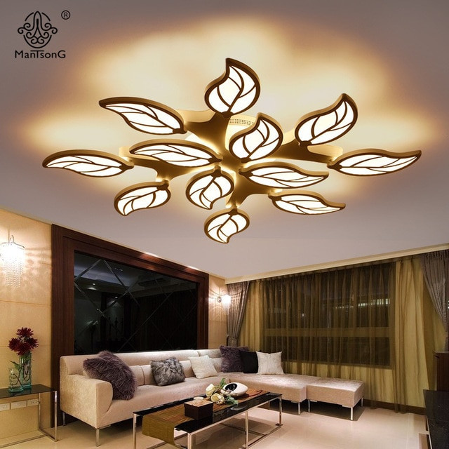 Decorative Lights For Living Room
 Ceiling Lights Modern Leaf Design Acrylic LED Simple Smart