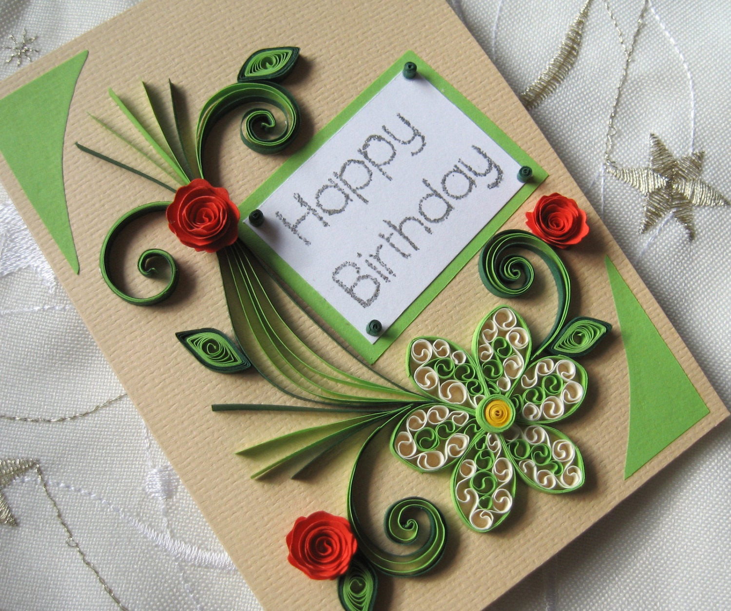 Design Birthday Cards
 Happy Birthday Card Handmade Quilling Card Quilled
