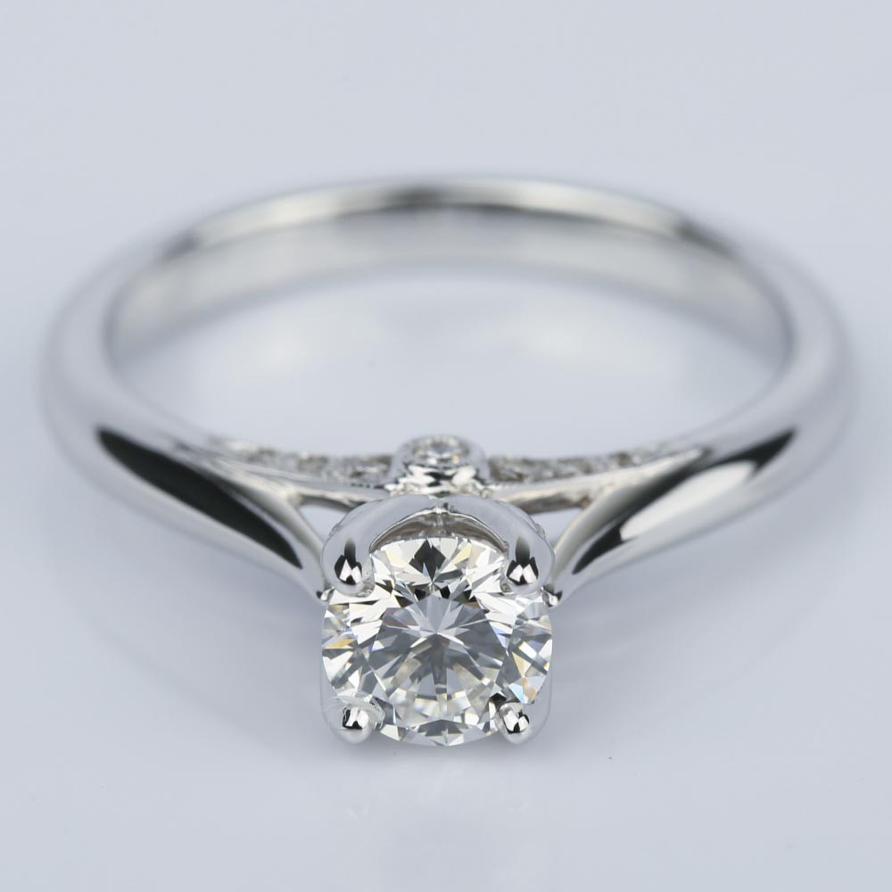 Designer Diamond Engagement Rings
 Designer Diamond Engagement Ring in White Gold 0 47 ct