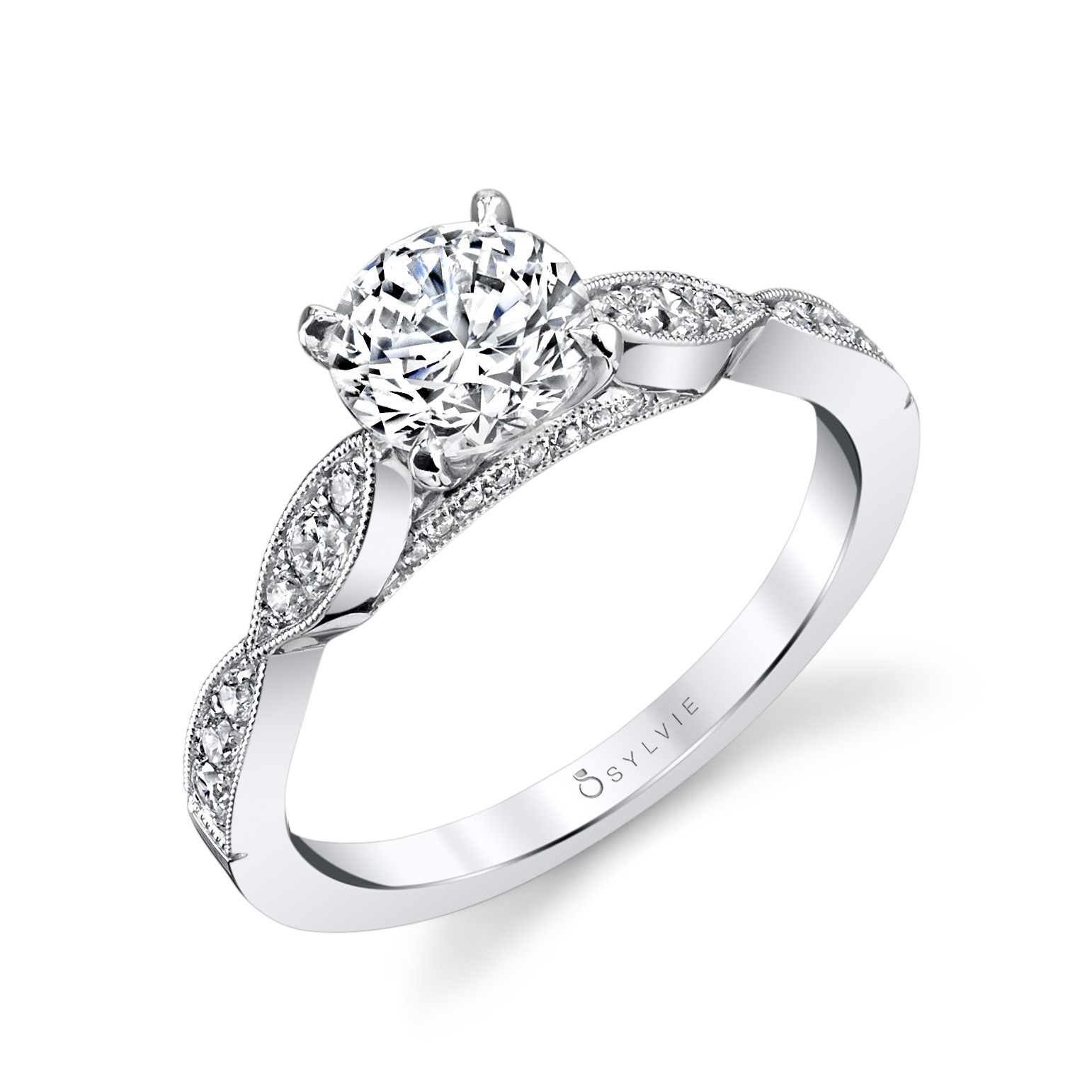 Designer Diamond Engagement Rings
 Designer Accented Solitaire Diamond Engagement Ring