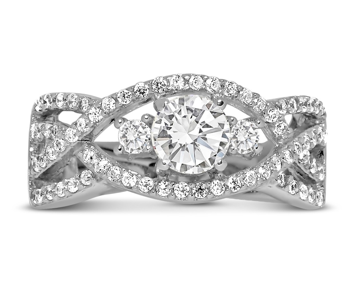 Designer Diamond Engagement Rings
 Perfect Designer 1 carat Round Diamond Engagement Ring for