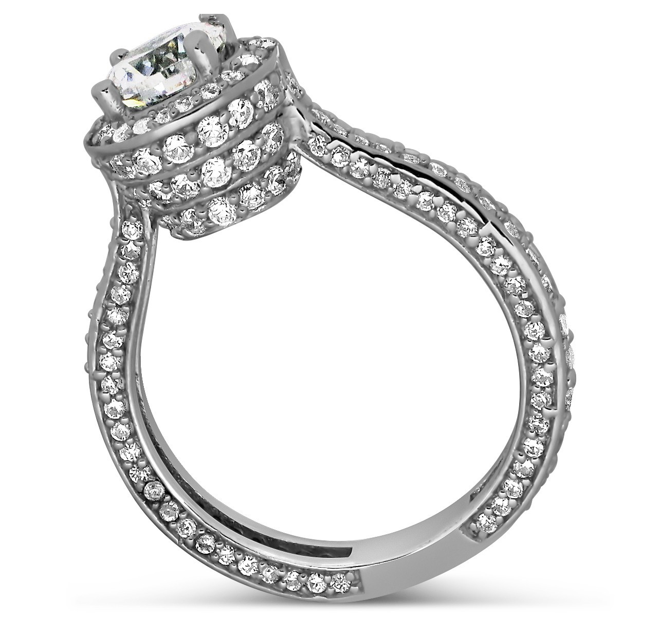 Designer Diamond Engagement Rings
 Designer 1 Carat Round Halo Diamond Engagement Ring for
