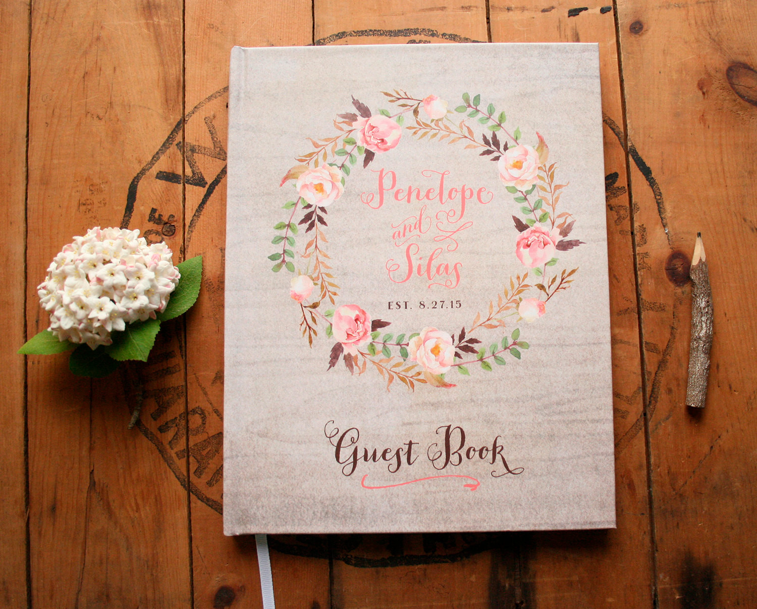 Designer Wedding Guest Book
 Boho Guest Book Wedding Guestbook Floral Guest Book