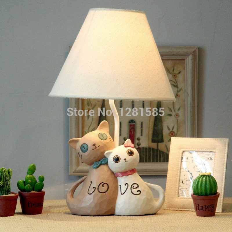 Desk Lamps For Kids Rooms
 Table lamps Lovers cat style lamp for children bedroom