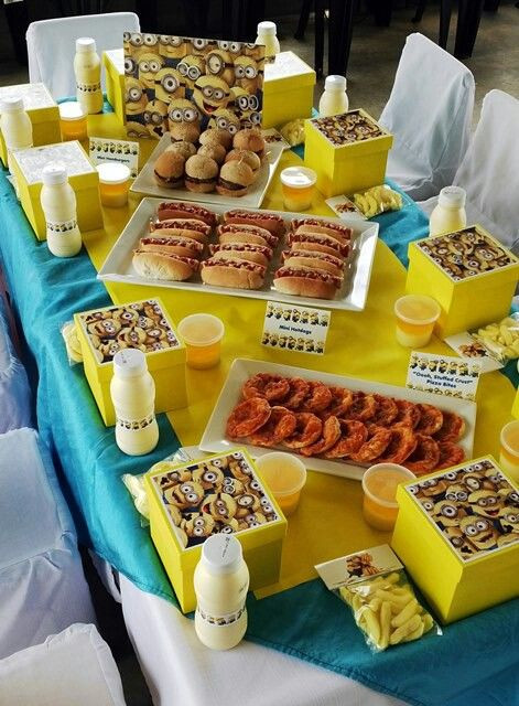 Despicable Me Party Food Ideas
 Despicable Me Party table lunch