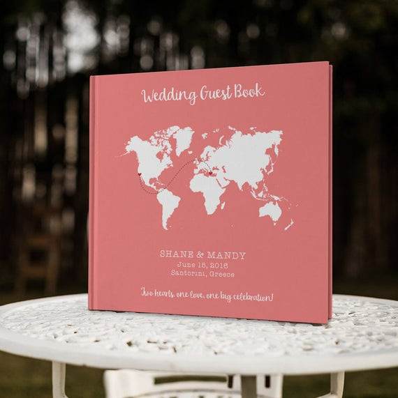 Destination Wedding Guest Book
 Destination Wedding Guest Book Map Wedding Guest Book Map