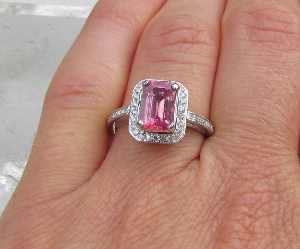 Diamond And Pink Sapphire Engagement Ring
 Engagement Ring Pink Sapphire Engagement Rings 64
