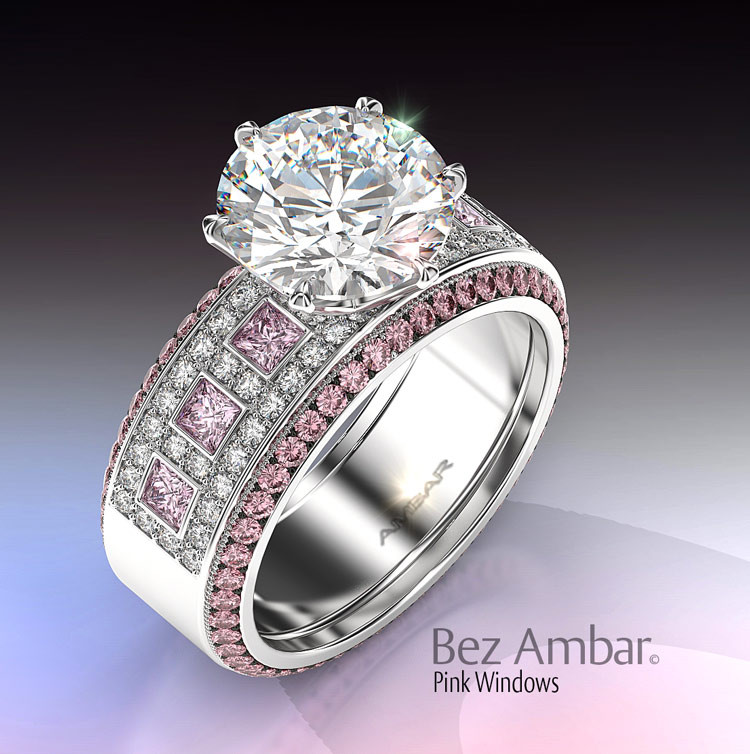 Diamond And Pink Sapphire Engagement Ring
 Diamond Pink Sapphire Engagement Ring Set Windows