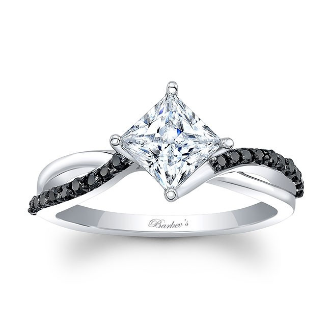 Diamond Engagement Rings Princess Cut
 Barkev s Princess Cut Black Diamond Engagement Ring