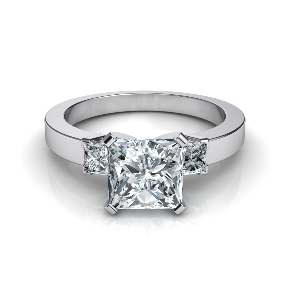 Diamond Engagement Rings Princess Cut
 Three Stone Princess Cut Diamond Engagement Ring