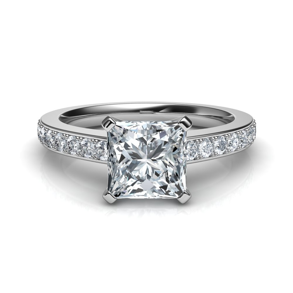 Diamond Engagement Rings Princess Cut
 Novo Princess Cut Diamond Engagement Ring Natalie Diamonds