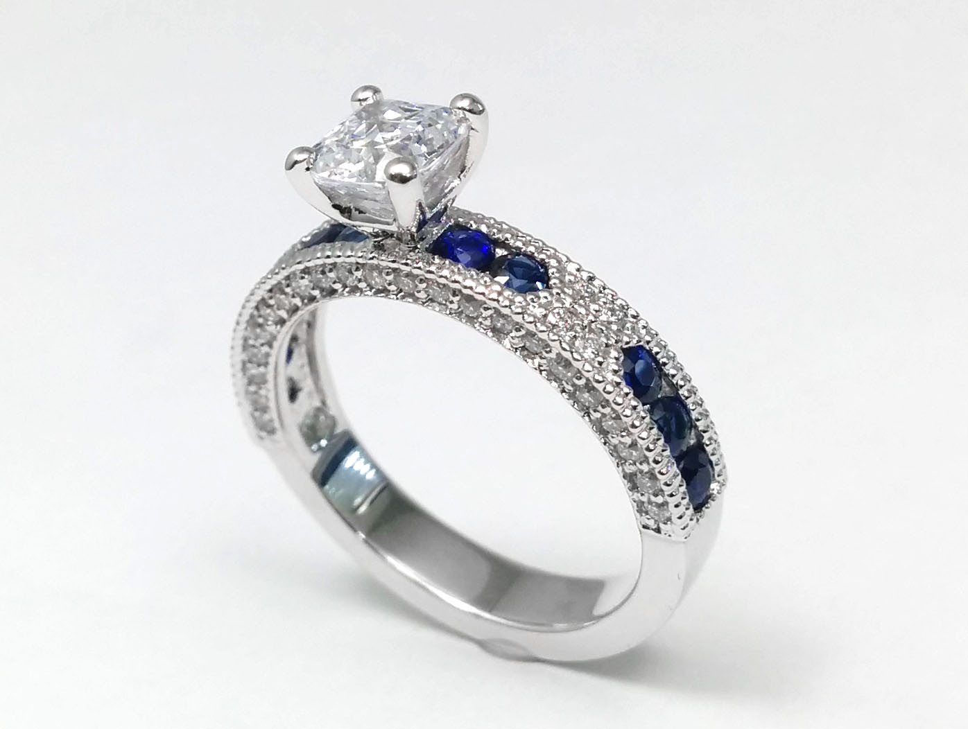 Diamond Engagement Rings With Sapphire Accents
 Blue Sapphire Engagement Rings from MDC Diamonds NYC