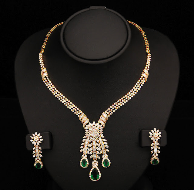 Diamond Necklace India
 Indian Jewellery and Clothing