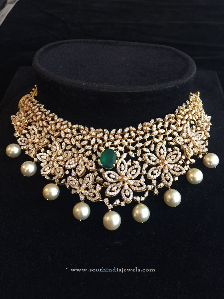 Diamond Necklace India
 Indian Choker Necklace Gold Choker