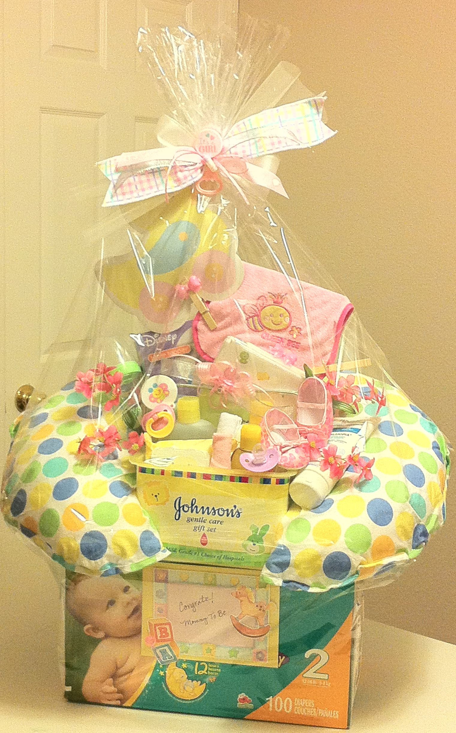 Diaper Baby Shower Gift Ideas
 Baby Girl Unique Gift Basket good idea to use the empty