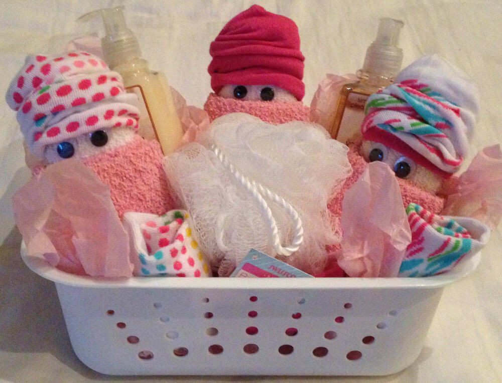 Diaper Baby Shower Gift Ideas
 Washcloth Diaper Baby Gift Basket Shower Guest Party Favor