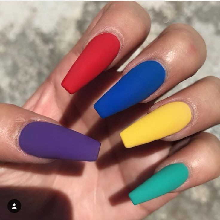 Different Nail Colors On Fingers
 Have you ever tried different colors on each nail 💙💚💛🧡 