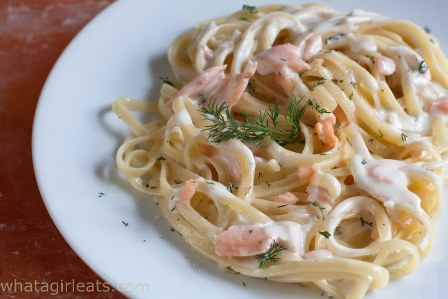 Dill Sauce For Smoked Salmon
 Smoked Salmon Fettucine with Dill Cream Sauce What A