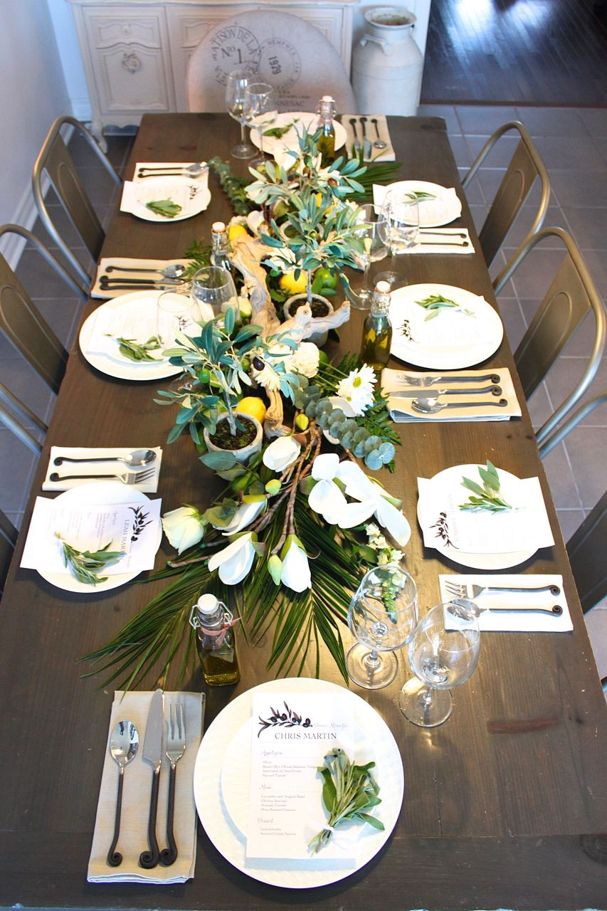 Dinner Party Centerpieces Ideas
 Greek Inspired Dinner Party Part 1