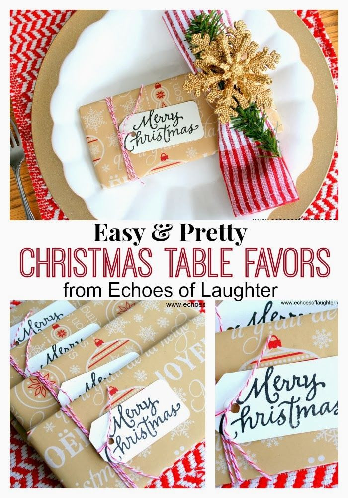 Dinner Party Gifts Ideas
 Pretty Christmas Table Favors or Gifts