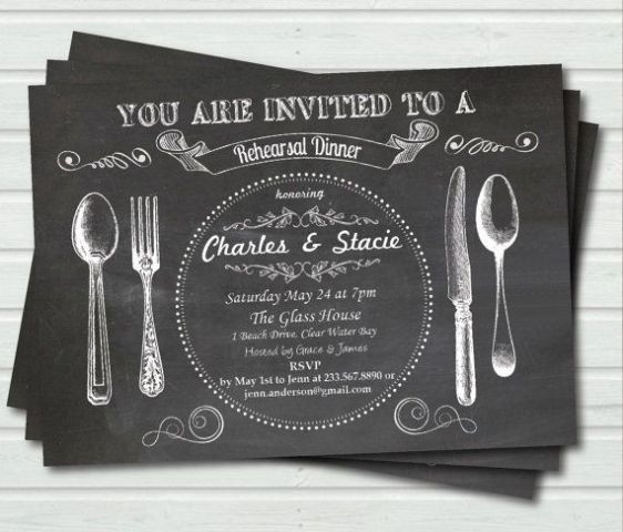 Dinner Party Invitation Ideas
 Picture Invitation Ideas For A Rehearsal Dinner 9