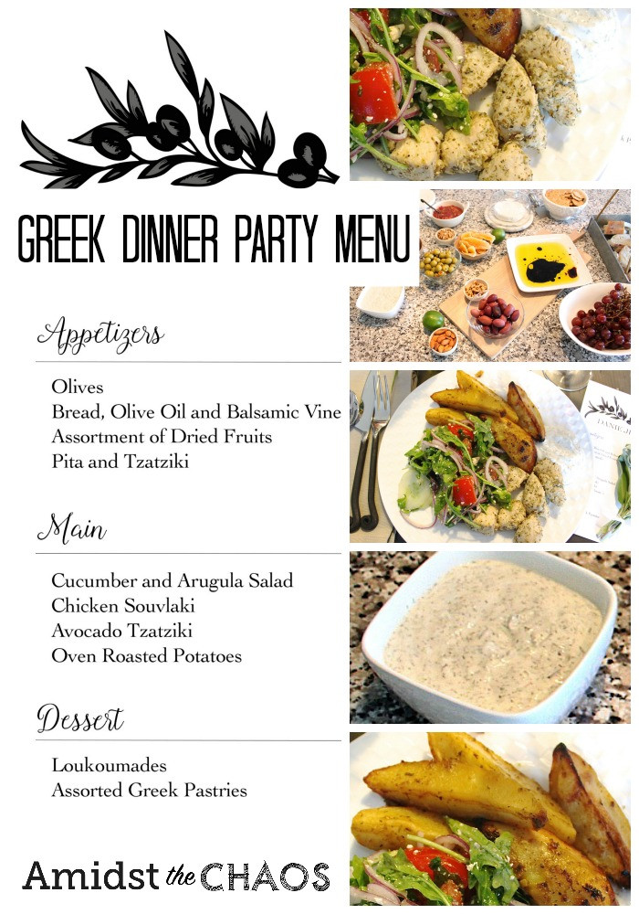 Dinner Party Menu Ideas Food
 Greek Inspired Dinner Party Part 2